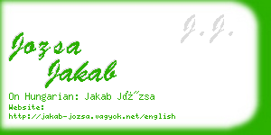 jozsa jakab business card